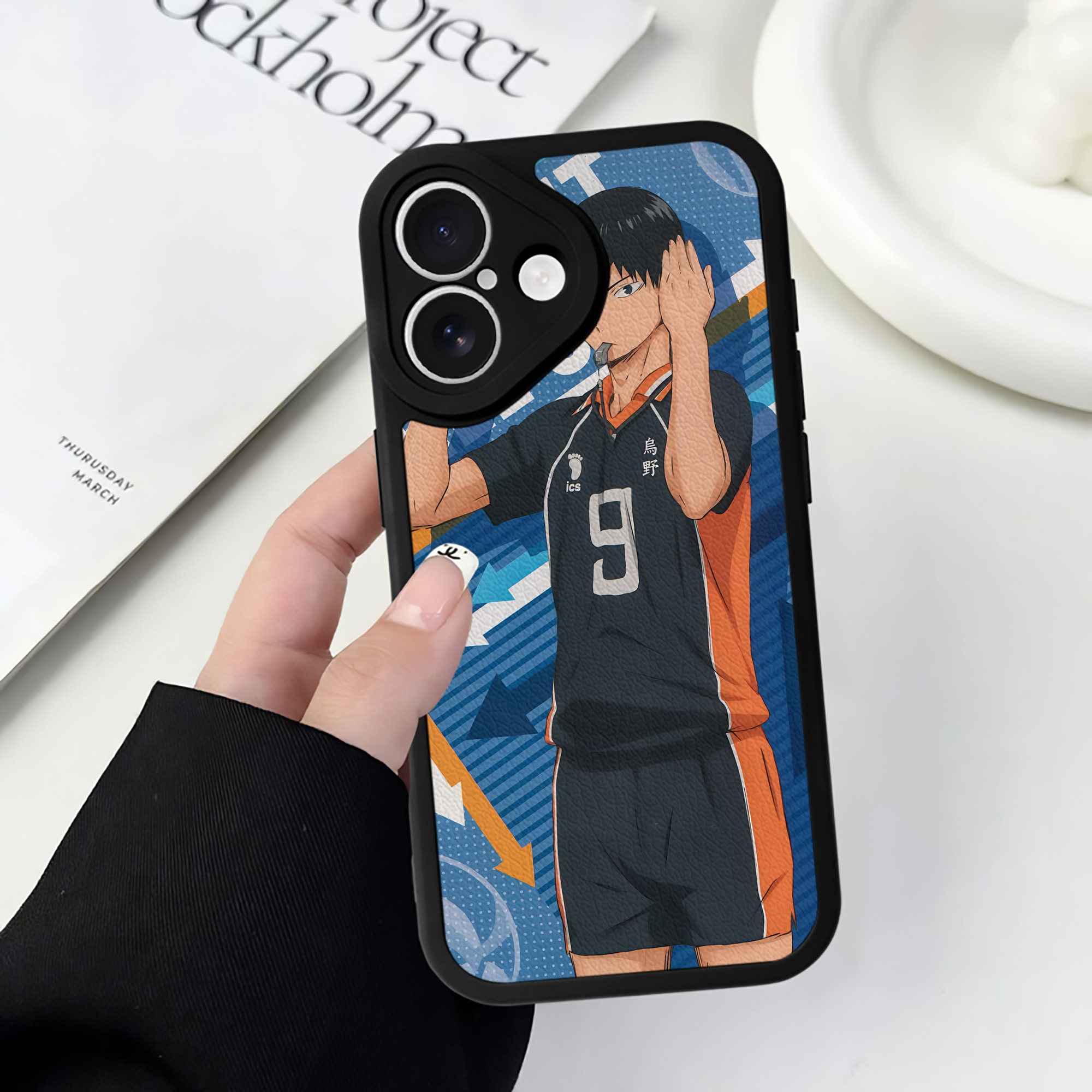 （画像用） ハイキュー!! Haikyu!! 【iPhone 16シリーズ対応】シリコンスマホケース（レザー調） 材質：シリコン